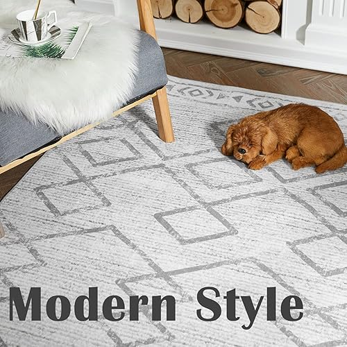 Miniatura 7 de jinchan Alfombra de pasillo marroquí de 2 x 8 pies con línea bohemia para pasillo, lavable, moderna, geométrica, suave, antideslizante, para