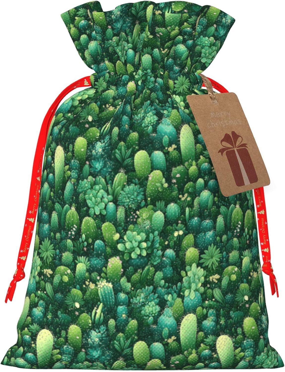 Hekroxu Gift Bag Reusable Wrapping Bag For Holiday Party,Succulents2
