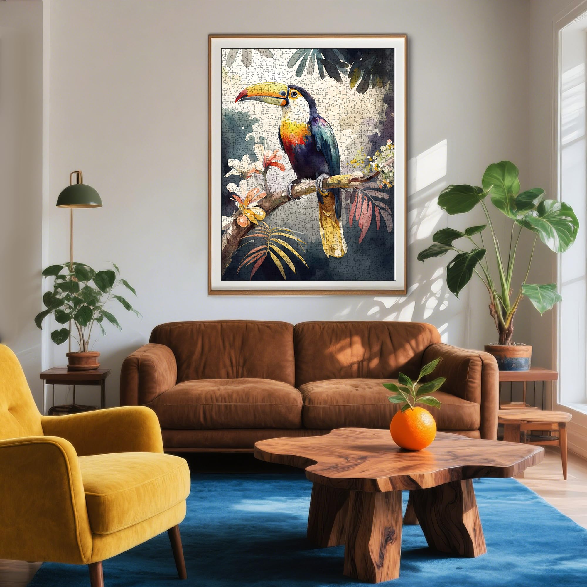 CREAFOMIFE 1000 Piece Jigsaw Puzzle for Adults Oil Painting Style Toucan Large Puzzle, Gift for Adult Puzzle Lovers(70 x 51 cm) - Image 3