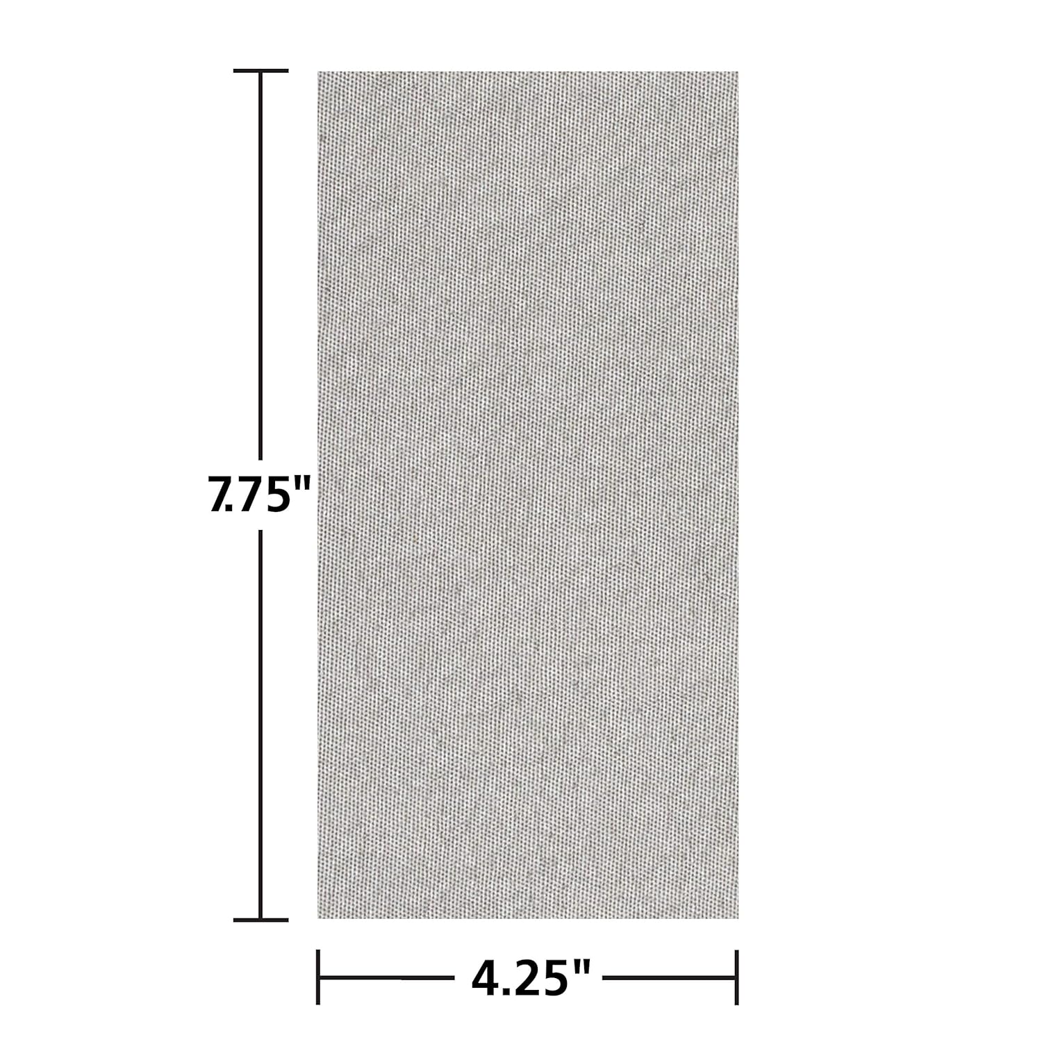 7.75" x 4.25" Linen-Like Natural Onyx Gray Dinner Napkins, 300 ct