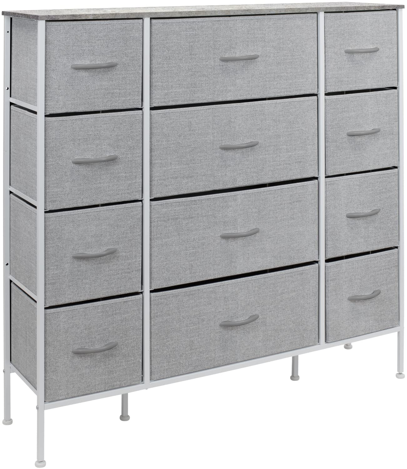 Photo 1 of **SEE NOTES**
Sorbus 12 Drawer Dresser Organizer, Easy Pull Fabric Bins - Wooden Handle (Gray)