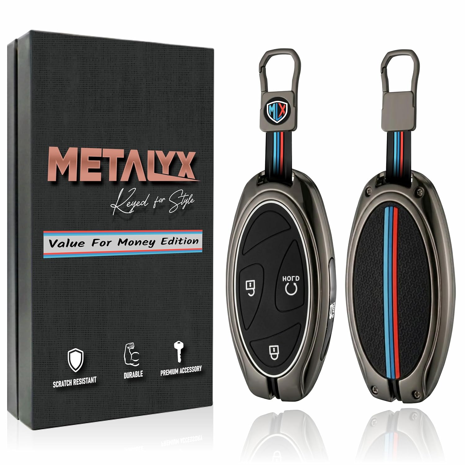 Metalyx Key Cover for Hyundai Venue 2026 || HX5 HX6 HX7 HX8 HX9 XH10 NLine || Smart Metal Key Fob Case with Keychain || Ne... - Review, Price and Buying Guide