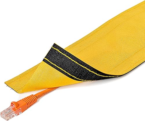 Miniatura 7 de Electriduct Cubierta de cable Dura Race de 4 pulgadas de ancho, protector de cable de gancho y bucle, corrector de alambre - 100 pies - Negro con