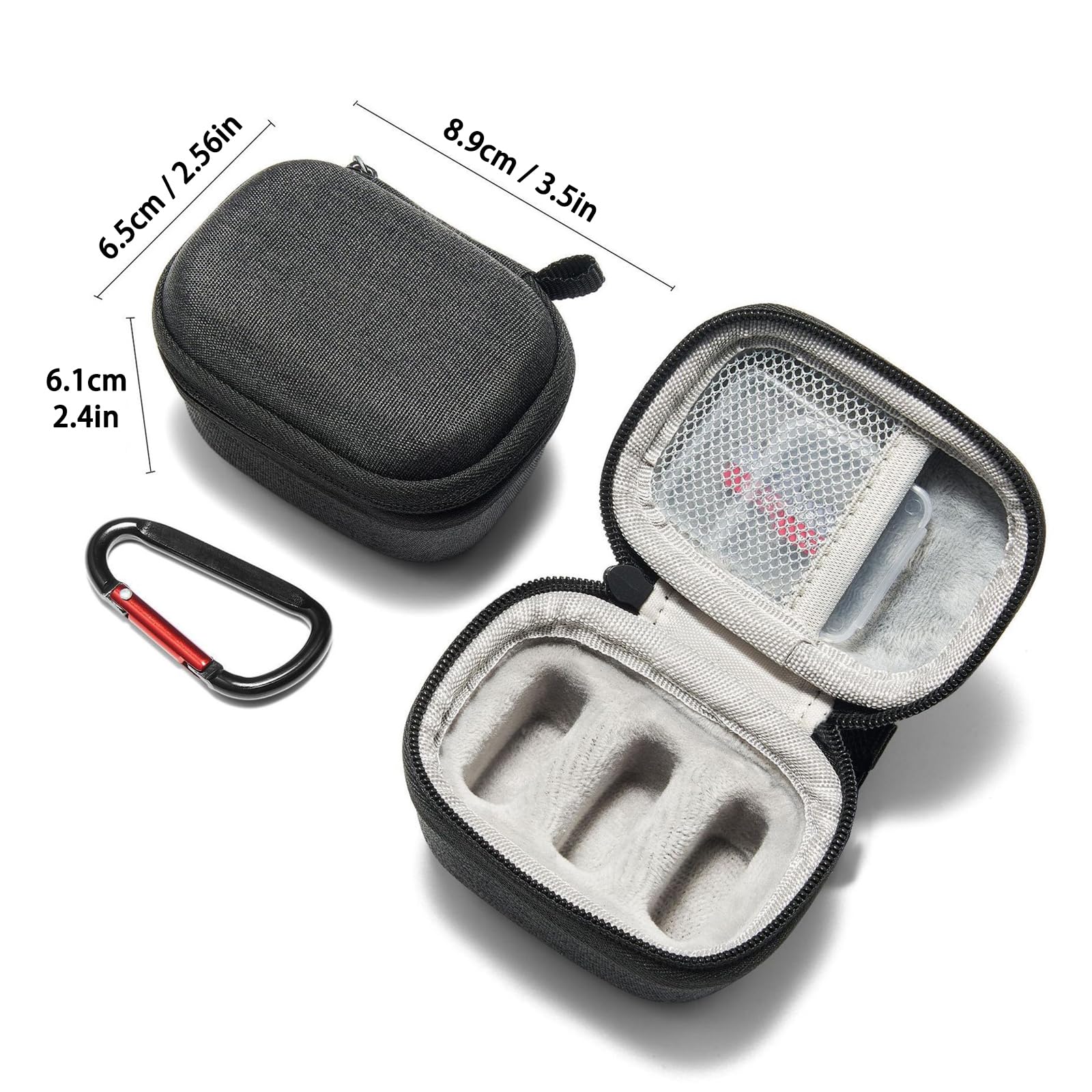 Portable sports camera accessory storage bag - a compact storage bag for storing camera batteries, memory cards, and charging cables. Outdoor photography is a must-have for travel.
