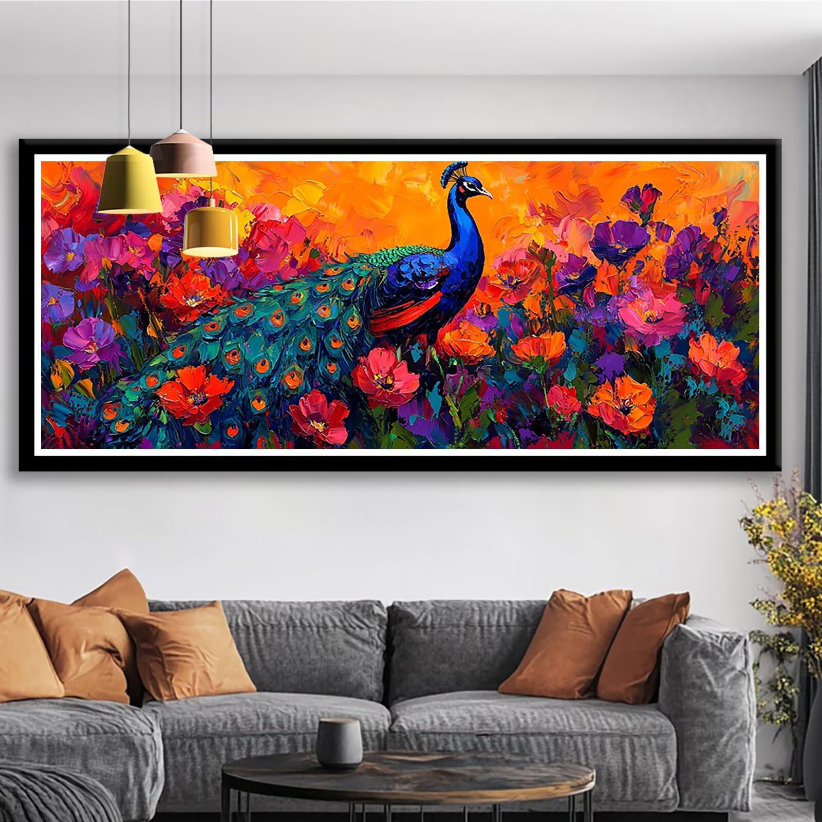 Diamentowe malowanie dla dorosłych duży rozmiar 200 x 80 cm diamentowy paw malowanie dziecko początkujący DIY 5D kwiat haft diamentowy pełny zestaw okrągły kryształ górski ścieg krzyżykowy diament