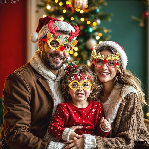Miniatura 6 de KatchOn, Gafas de Navidad con purpurina para niños, paquete de 24  Gafas de Navidad, accesorios de Navidad para niños, adultos  Recuerdos de fiesta