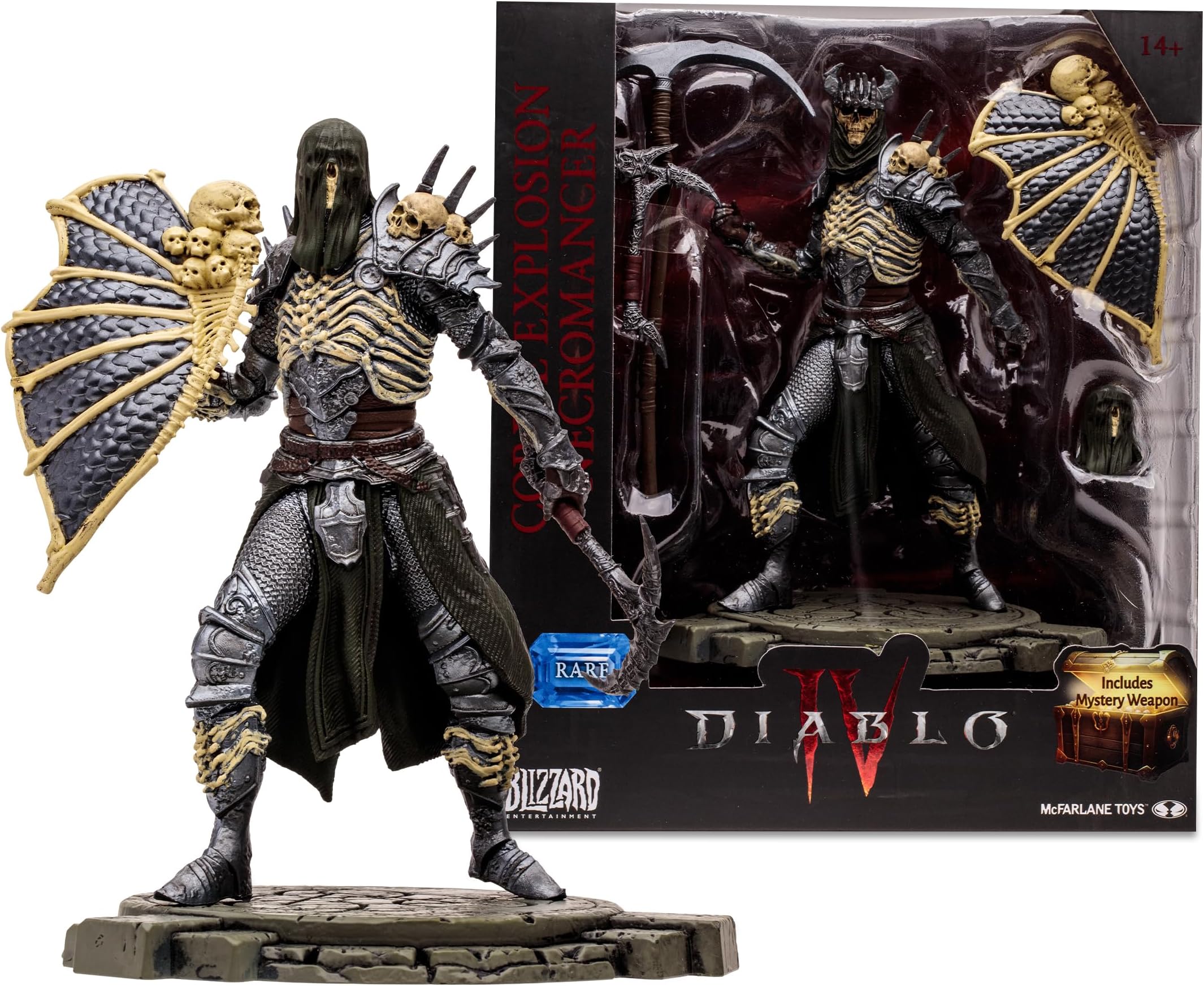 Diablo IV Corpse Explosion Necromancer (Rare) 1:12 Scale Posed Figure