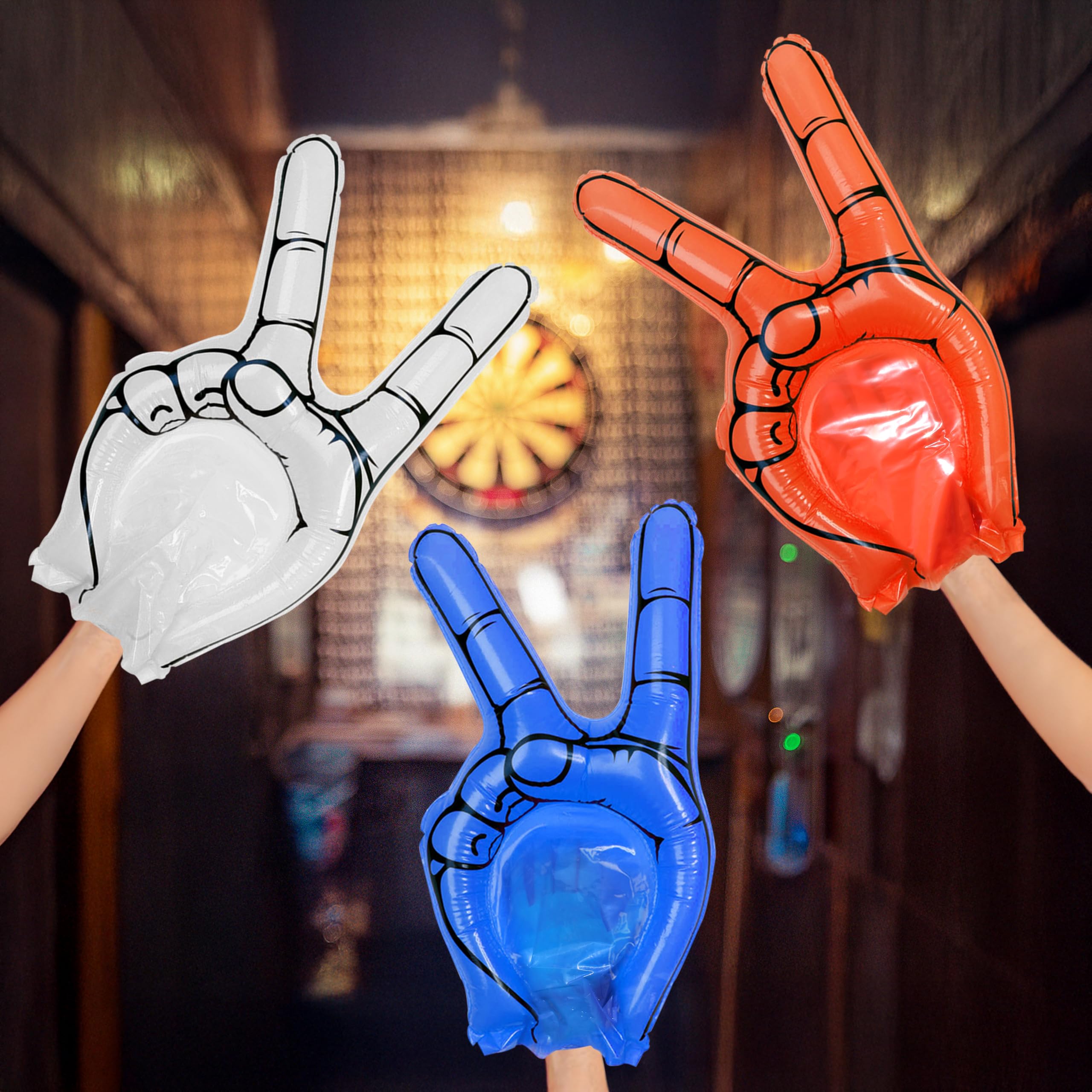 eBuyGB 180 Darts Inflatable Hand, LDPE Big Victory Finger Pointer, Fancy Dress Accessories, 2025 PDC World Darts Championship - Image 2