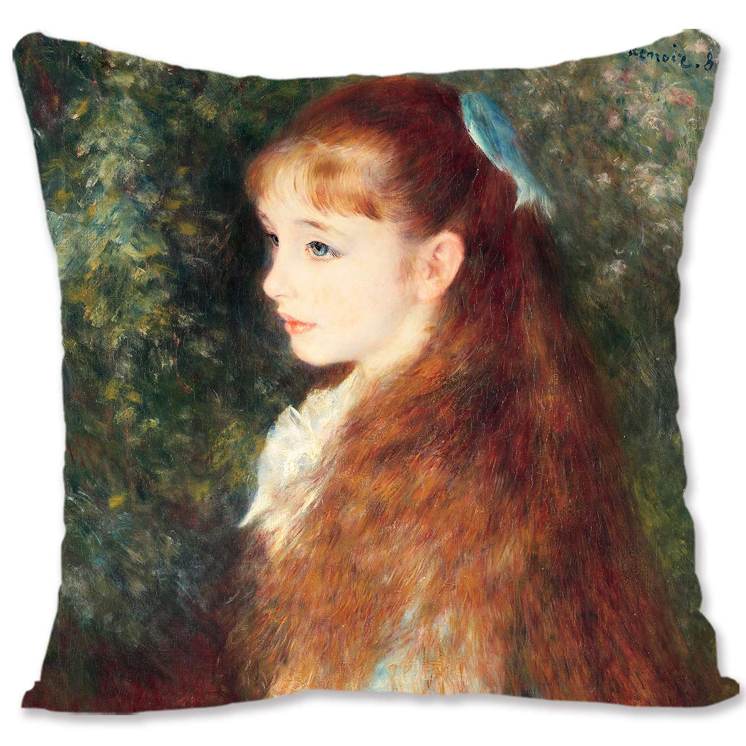 BONNIU Federa Copricuscino con Cerniera 50X50 cm Protezione Cuscino Velluto Decorativo Ritratto Donna Barocca Rinascimentale Art Deco - Rembrandt - Giovane Donna 3 RV352