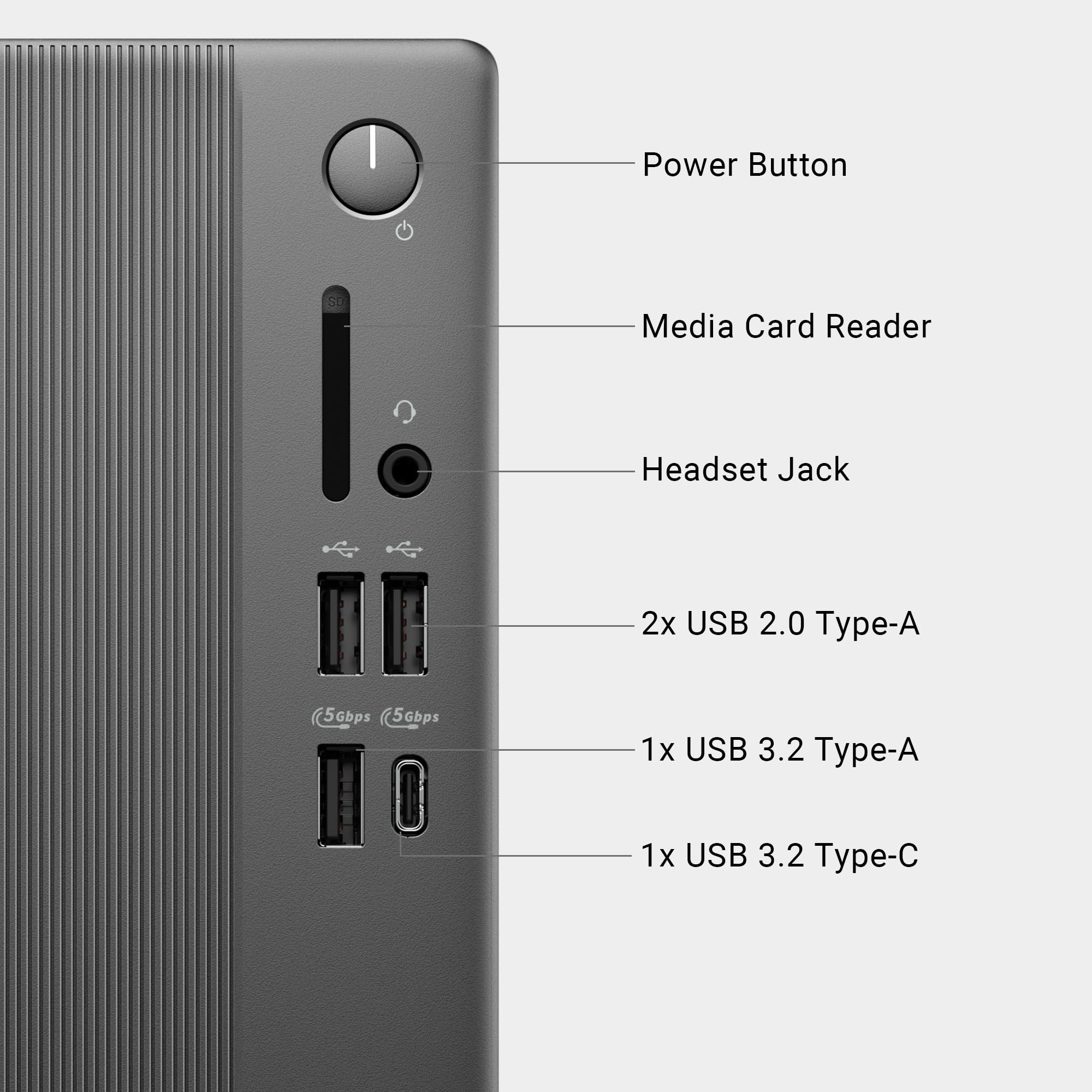 Dell Slim Desktop ECS1250 - Intel Core i3 14100 Processor, 8GB DDR5 RAM, 512GB SSD, WiFi 6, Intel UHD Graphics 730, Windows 11 Home, Onsite Service - Black