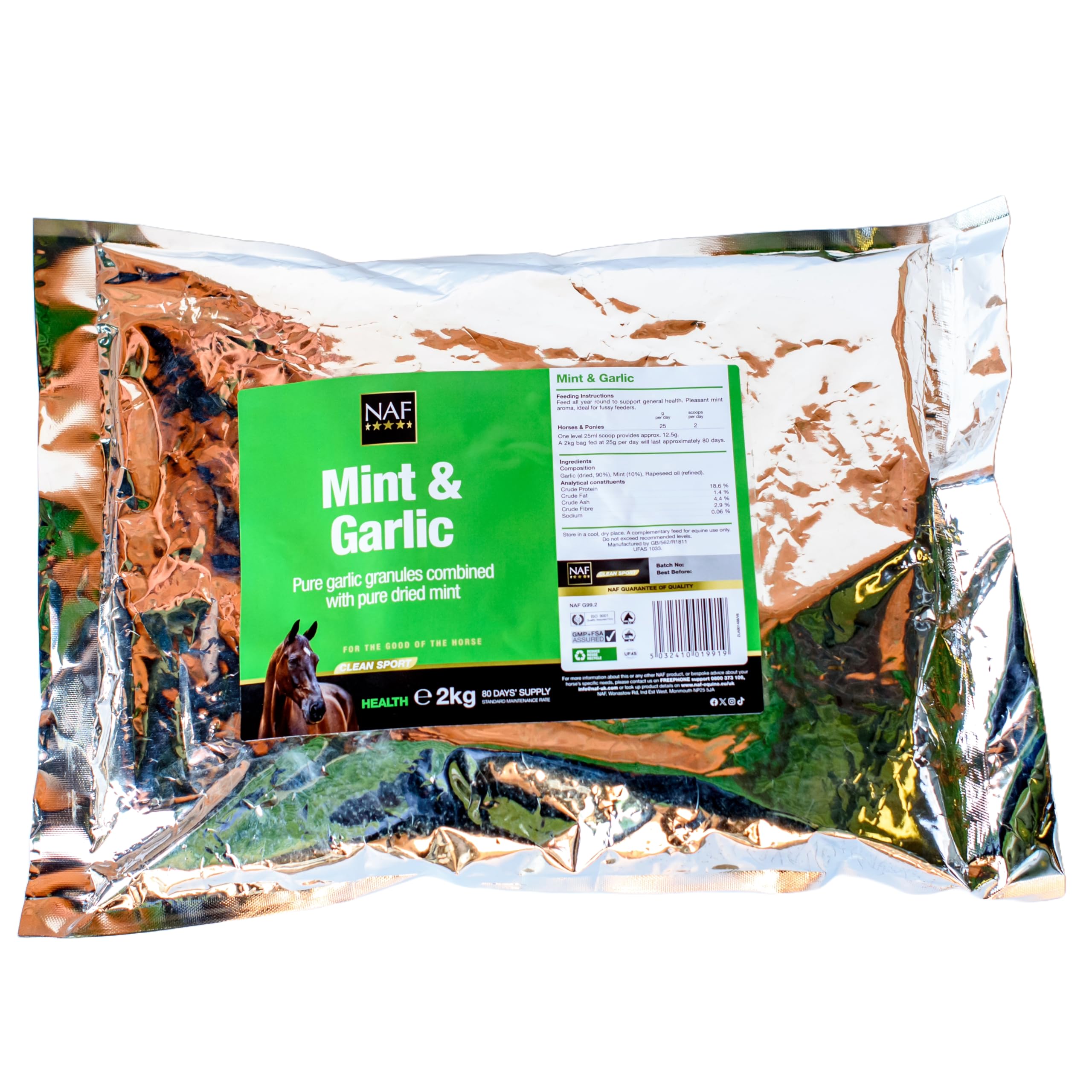 Natural Animal Feeds NAF Mint & Garlic: 2kg
