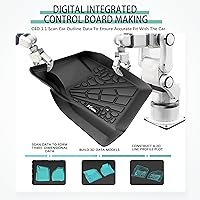 Vista 8 de KARPAL - Tapetes para 1a y 2a fila de asientos de auto, para todo tipo de clima, de ajuste personalizable, hechos de elastómero termoplástico