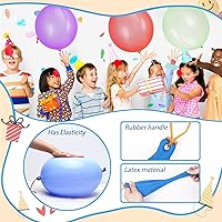 Vista 23 de rubfac 25 globos de perforación, recuerdos de fiesta para niños, globo hinchable de neón grueso y resistente para rellenos de huevos de Pascua