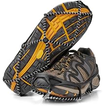 Yaktrax Walker Traction Cleats for Snow and Ice، Black، Large