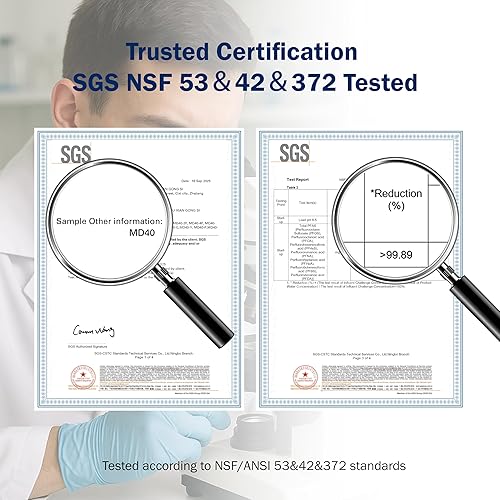 Miniatura 3 de Frizzlife MD40-CBX - Filtro de agua eléctrico de repuesto para MD40, filtro de 2 piezas