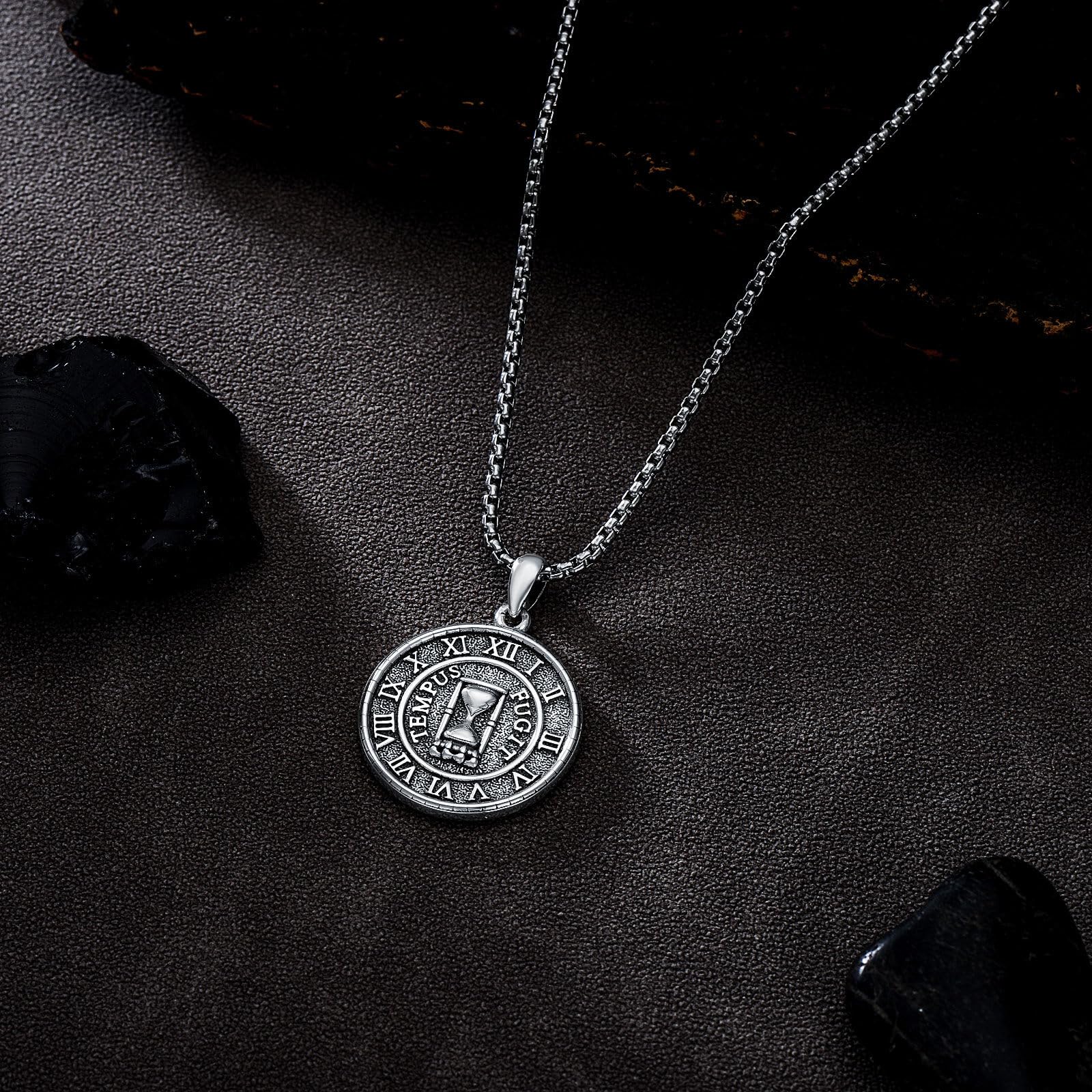 ROMANTICWORK Memento Mori naszyjnik ze srebra wysokiej próby 925, wisiorek Memento Mori, gotycka, trupia czaszka, biżuteria, prezent dla mężczyzn i kobiet