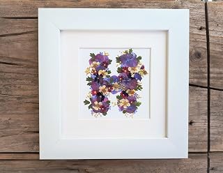 Alphabet Letter H Pressed Flower PRINT, Mounted Print/Mounted and Framed Print