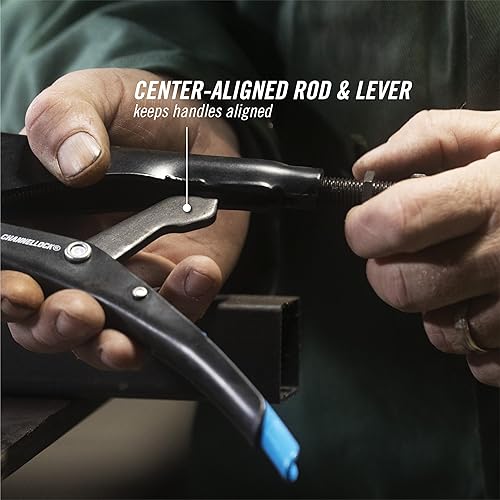 Miniatura 5 de Channellock 102-7 Alicates de bloqueo de mandíbula curvada de 7 pulgadas con cortador, revestimiento de resina epoxi, acero forjado, mandíbula curva