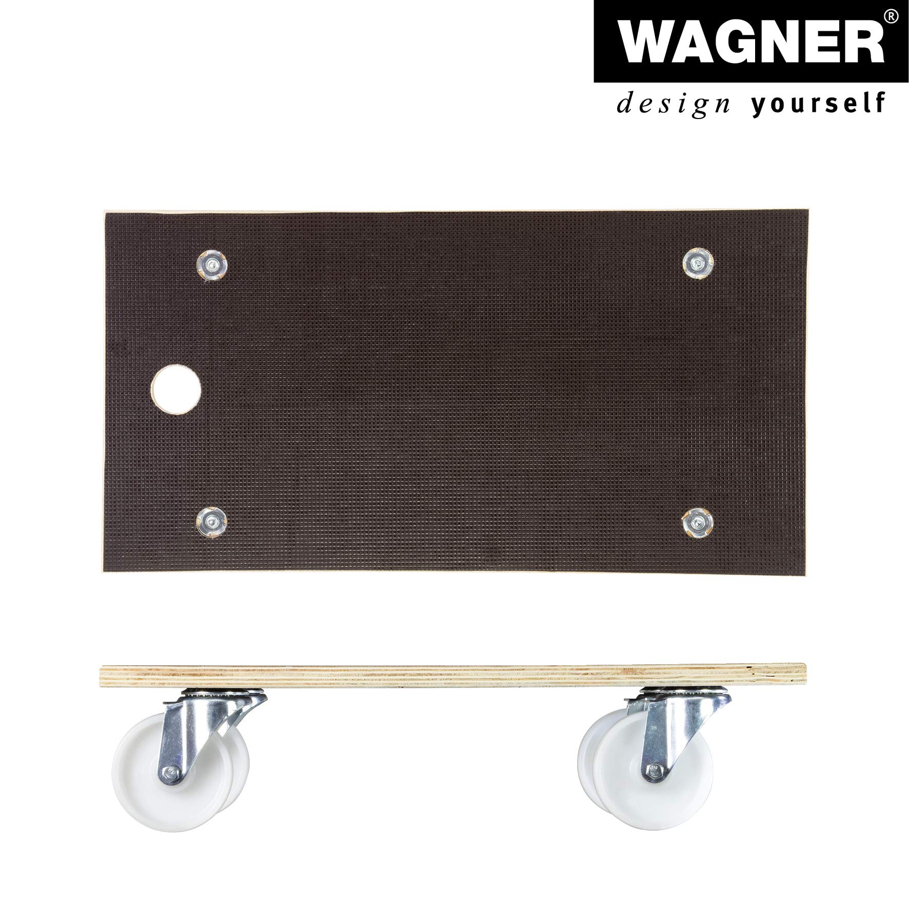 Wagner, brązowa, (dł.) 57,5 x (szer.) 30 x (wys.) 13,5 cm, twarde kółka