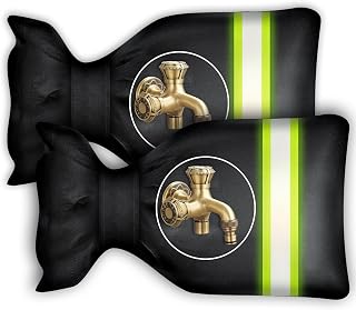 Outdoor Faucet Covers for Winter Freeze Protection - 2 Pack 6" W x 8.2" H Pipe Wrap Insulation Cover Socks for Various Faucet Spigot (Black)