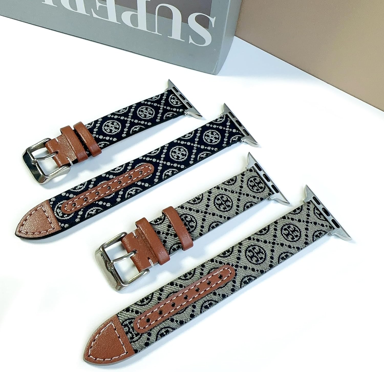 Sidart Luxury Soft Designer Leather Band Compatible with Apple Watch Series Ultra 9 8 7 6 5 4 3 2 1 SE, 38mm 40mm 41mm 42mm 44mm 45mm 46mm 49mm Single Tour for Women and Men - Image 4