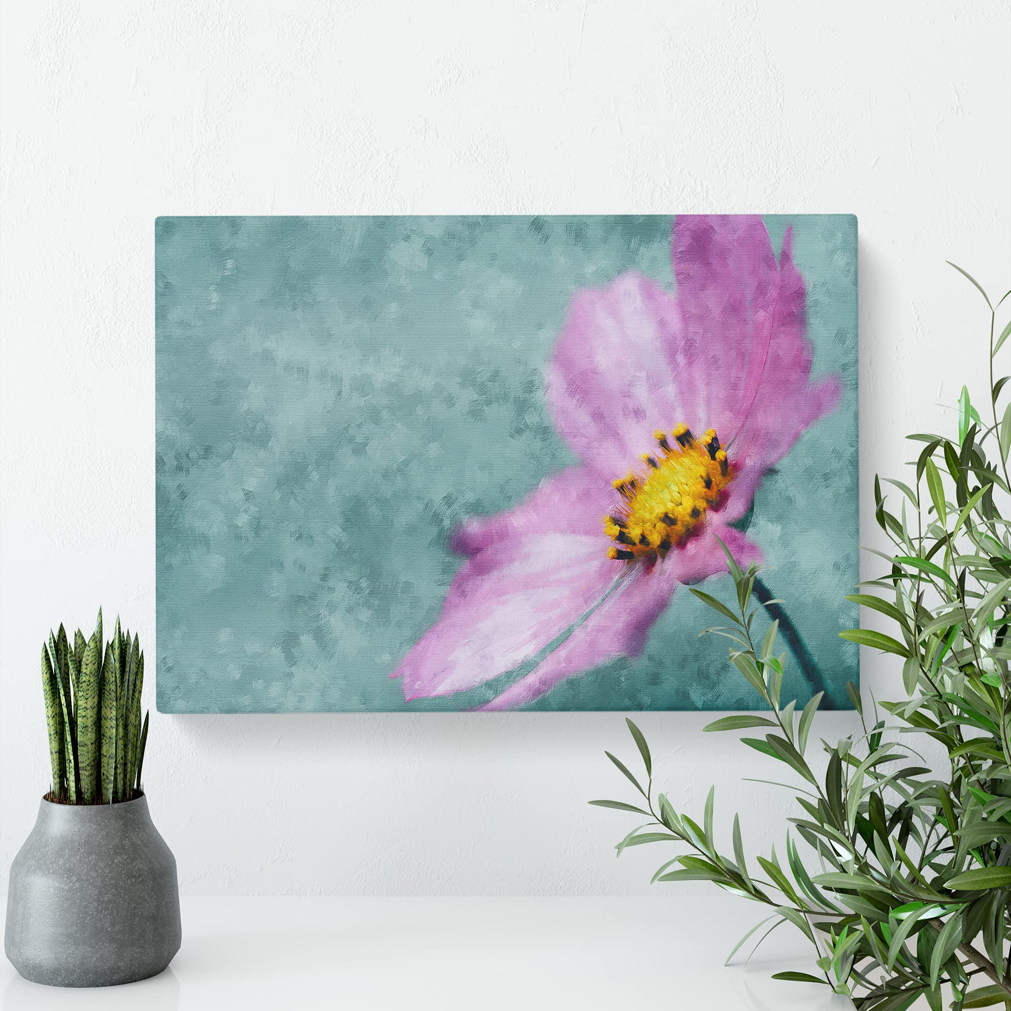 Purple Flower After The Rain Canvas Print, Mixed, 25L x 50W cm - Image 3