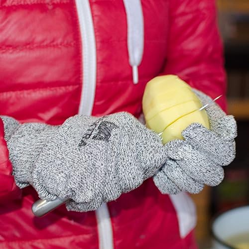 Miniatura 9 de ACKTRA Guantes de trabajo de seguridad resistentes a cortes de nivel 5, 12 pares