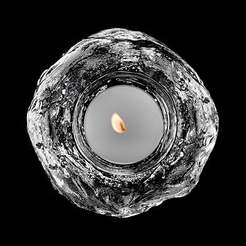 Orrefors Raspberry Votive