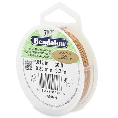 Miniatura 7 de Beadalon Alambre de cuerda de cuentas de acero inoxidable de 7 hebras, 0.015 pulgadas  0.015 in, brillante, 30 pies  30.2 ft