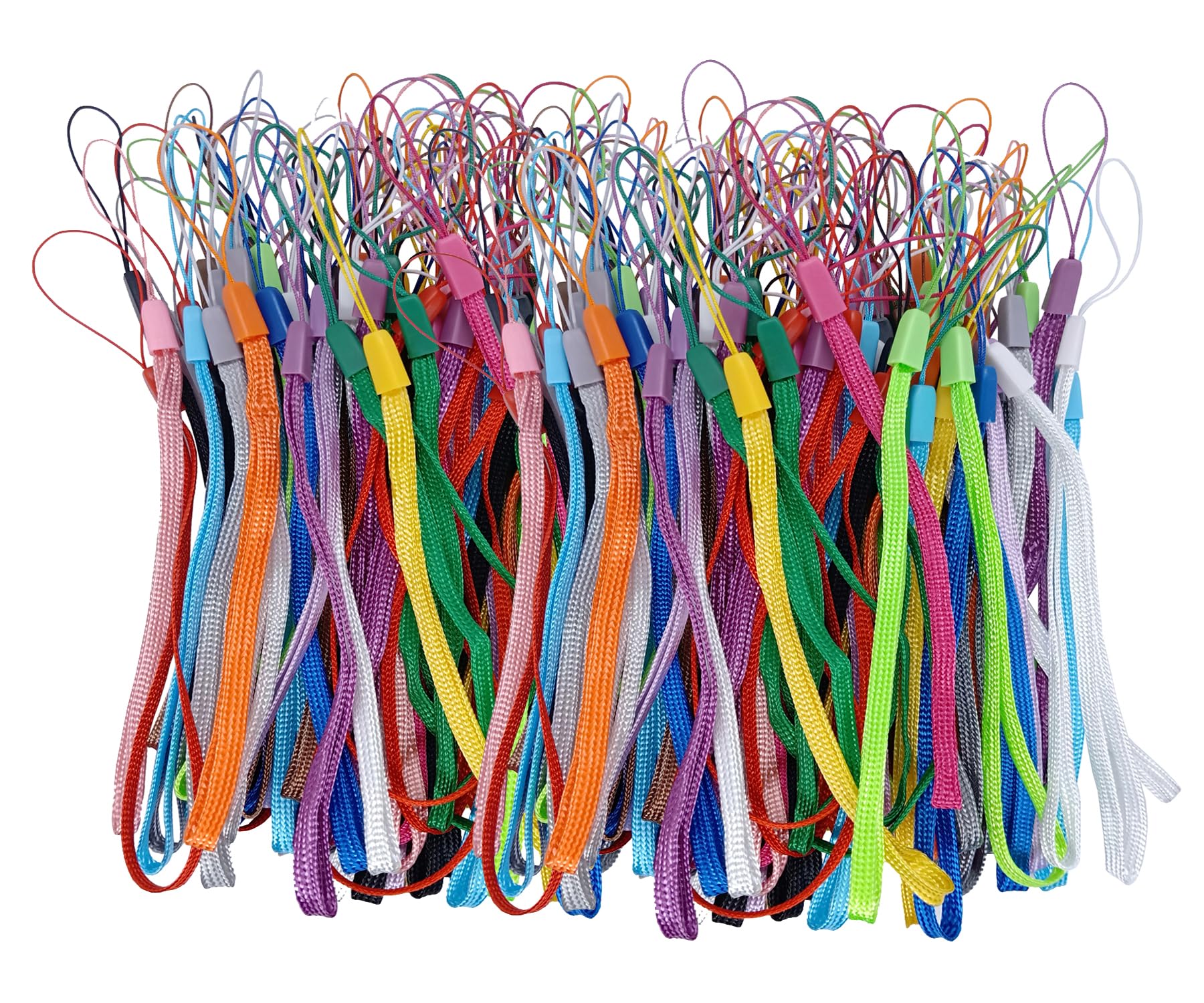 200 Pack 15 Colors 7 Inch Lightweight Colorful Hand Wrist Lanyard Strap String…