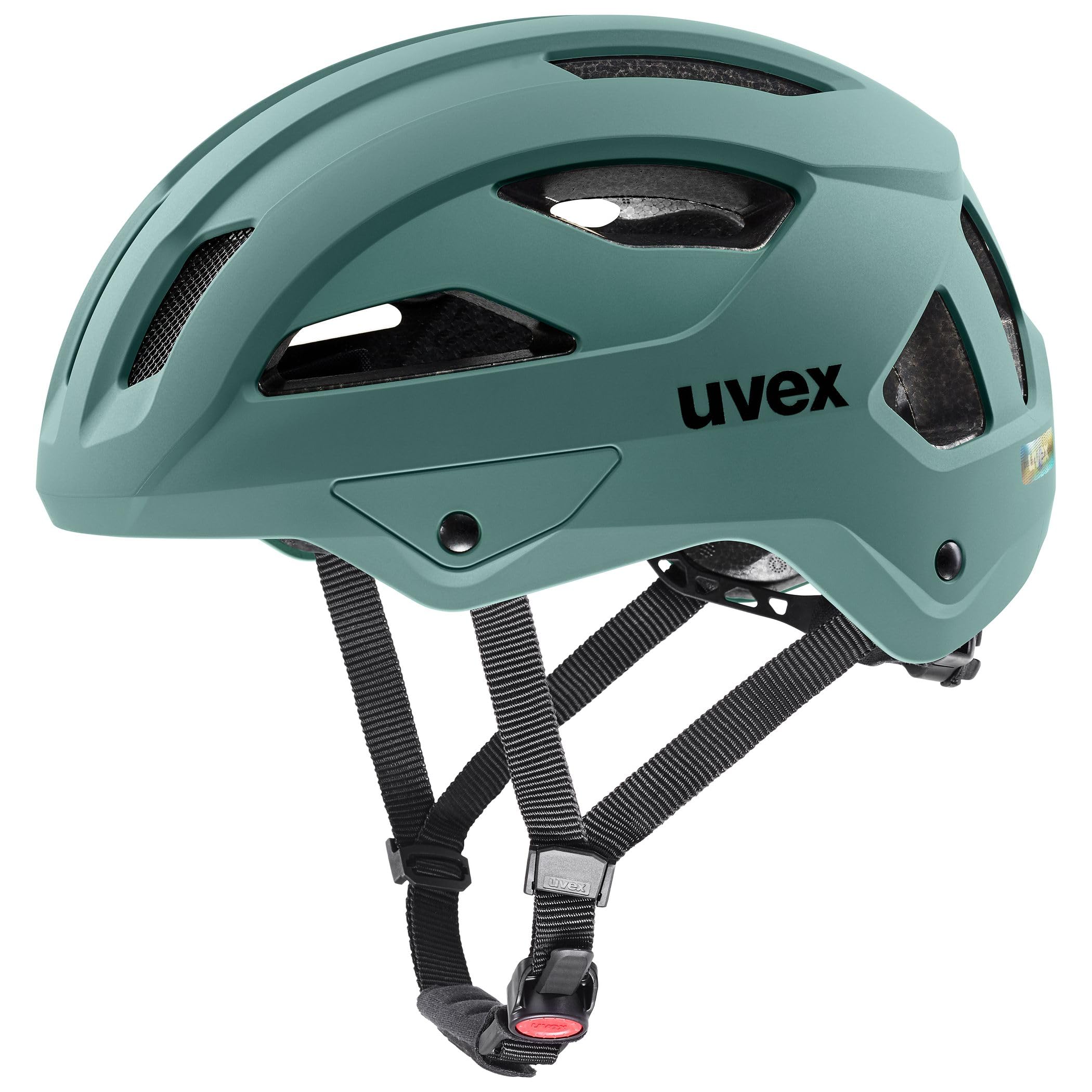 uvex Stride - robuster Fahrradhelm für Damen und Herren - individuelle Größenanpassung - sage Green matt - 53-56 cm