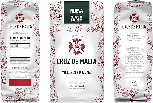 Miniatura 2 de YERBA MATE CRUZ de MALTA 2.2lb 1 kilo (Paquete de 2)