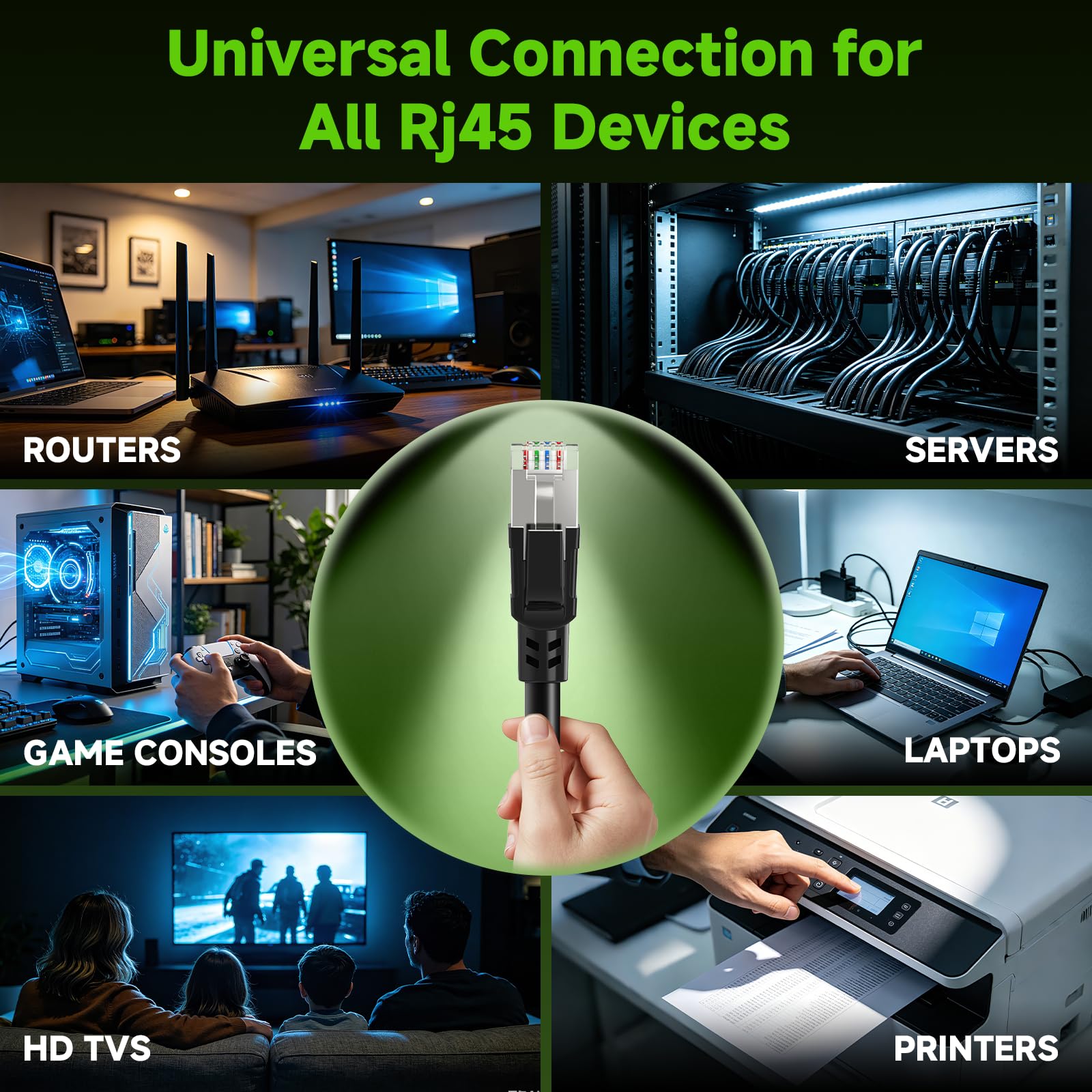 Cavo Ethernet Cat 6 per esterni, 22,9 m, in puro rame ad alta velocità, schermatura 10 Gbps 550 MHz, cavo LAN di rete impermeabile per sepoltura diretta, cavo Ethernet LLDPE UV, supporto