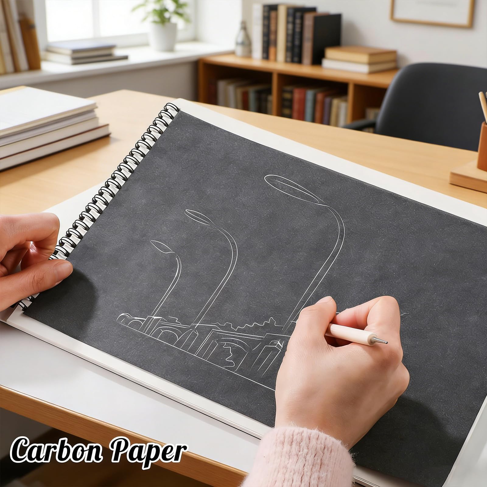 Papier de transfert avec motifs de stylo de gaufrage pour un traçage facile et un papier de transfert artistique détaillé