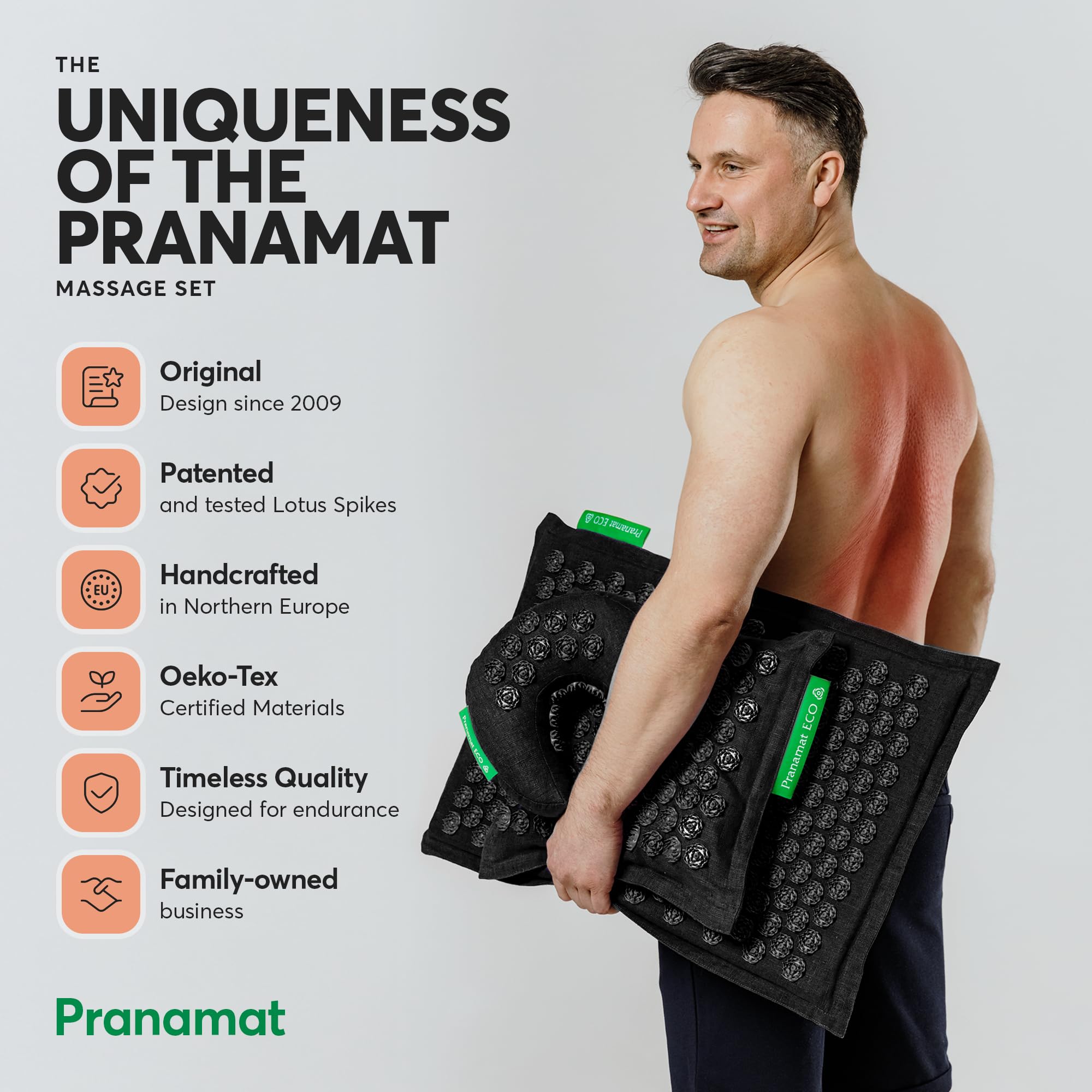 Amazon.co.jp: Pranamat 指圧 L&S マット 枕とバッグセット付き