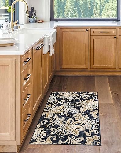 Miniatura 21 de Alfombra de entrada bohemia vintage de 2 x 3 pulgadas, alfombra de entrada pequeña, antideslizante, lavable, tapete para puerta de interior, tapete