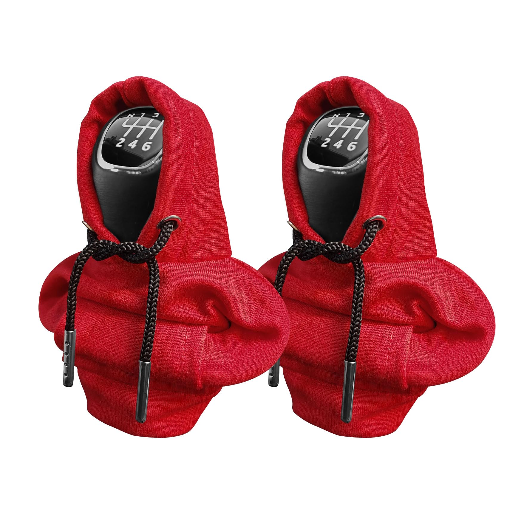 Kutyun 2PCS Gear Shift Hoodie, Universal Car Shift Knob Cover, Automotive Interior Cute Gadgets, Car Accessories and Decorations Mini Hoodie for Car Shifter