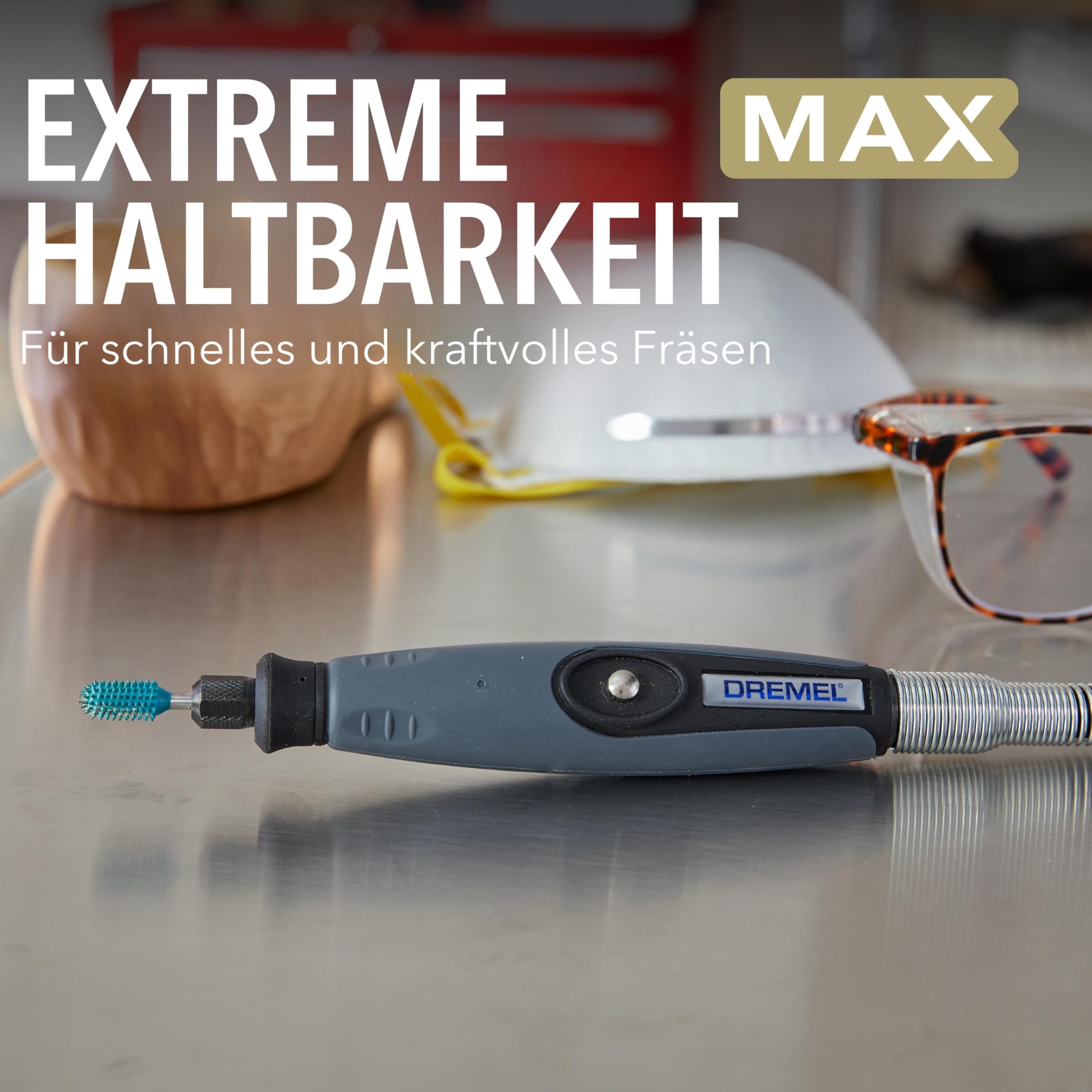 Dremel MAX High Performance Power Carving Bit (9954), Material Edelstahl, 7,9 mm Durchmesser "Kugelkopf" zum Schnitzen in Holz, Kunststoff, EVA-Schaum und Gummi. Teil der Dremel MAX Life