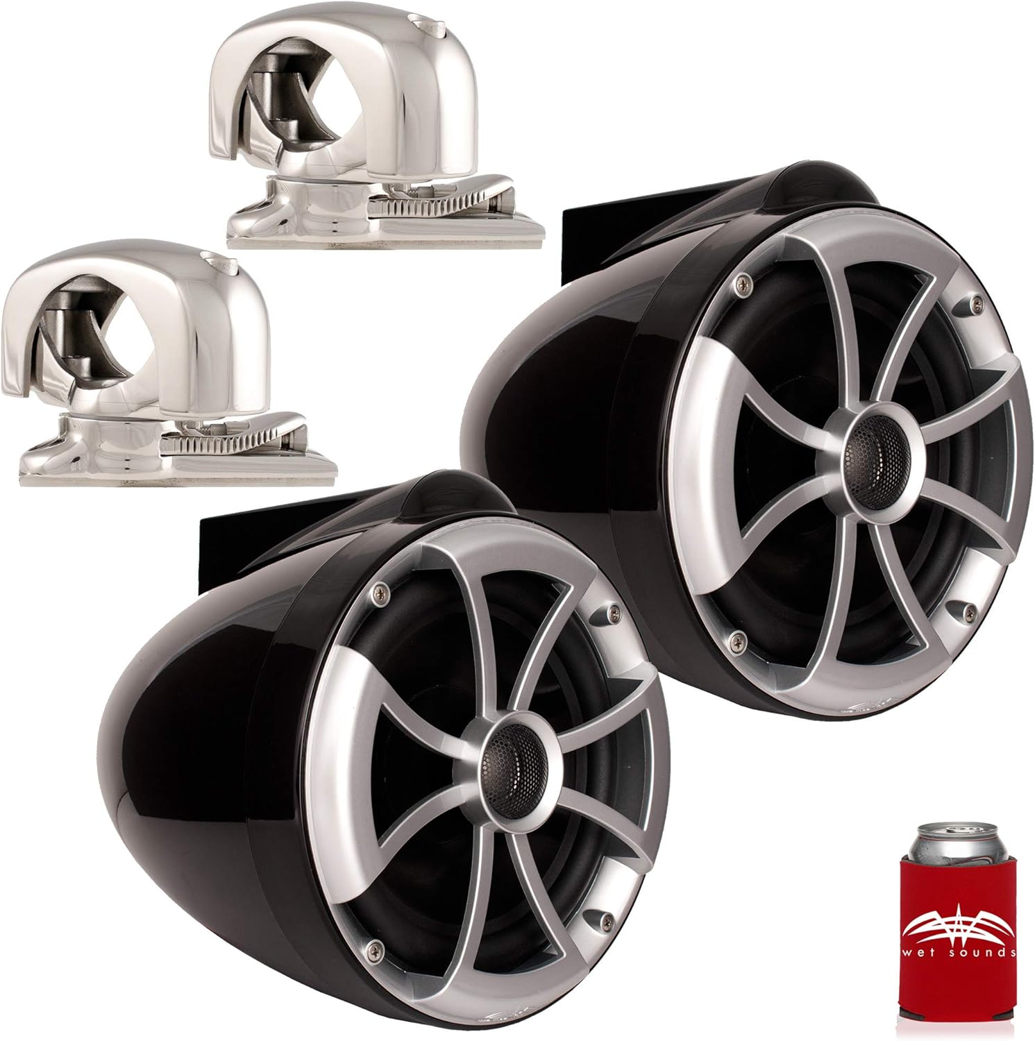 Amazon.co.jp Wet Sounds ICON8 ブラック 8インチ タワー スピーカー ミニ回転クランプ付き 1インチから1 7