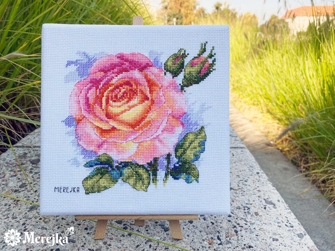 Merejka Counted Cross Stitch Kit Rose