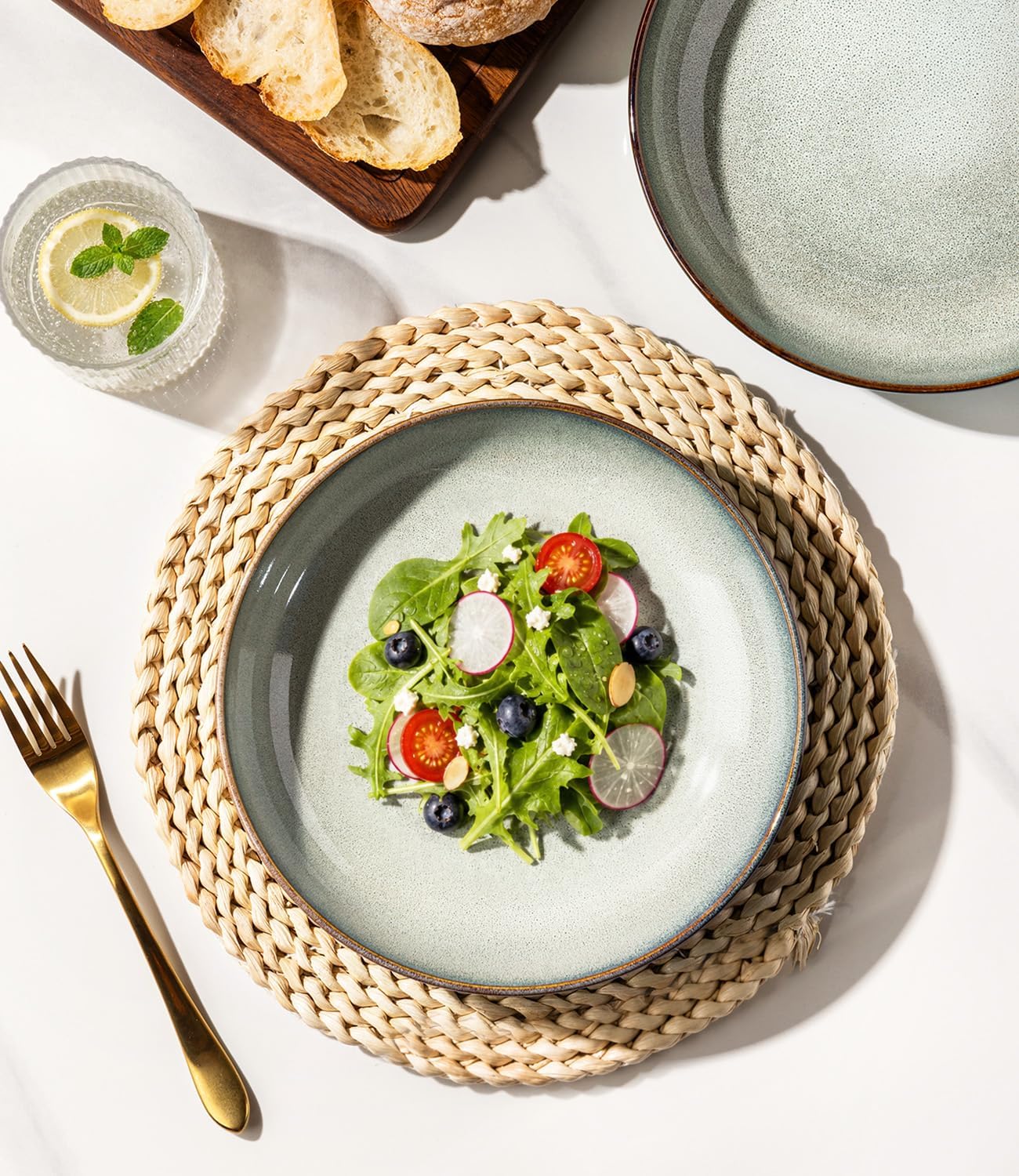 GBhome 8.5'' Ceramic Pasta Bowls, 36oz Stoneware Salad Bowls Set of 6