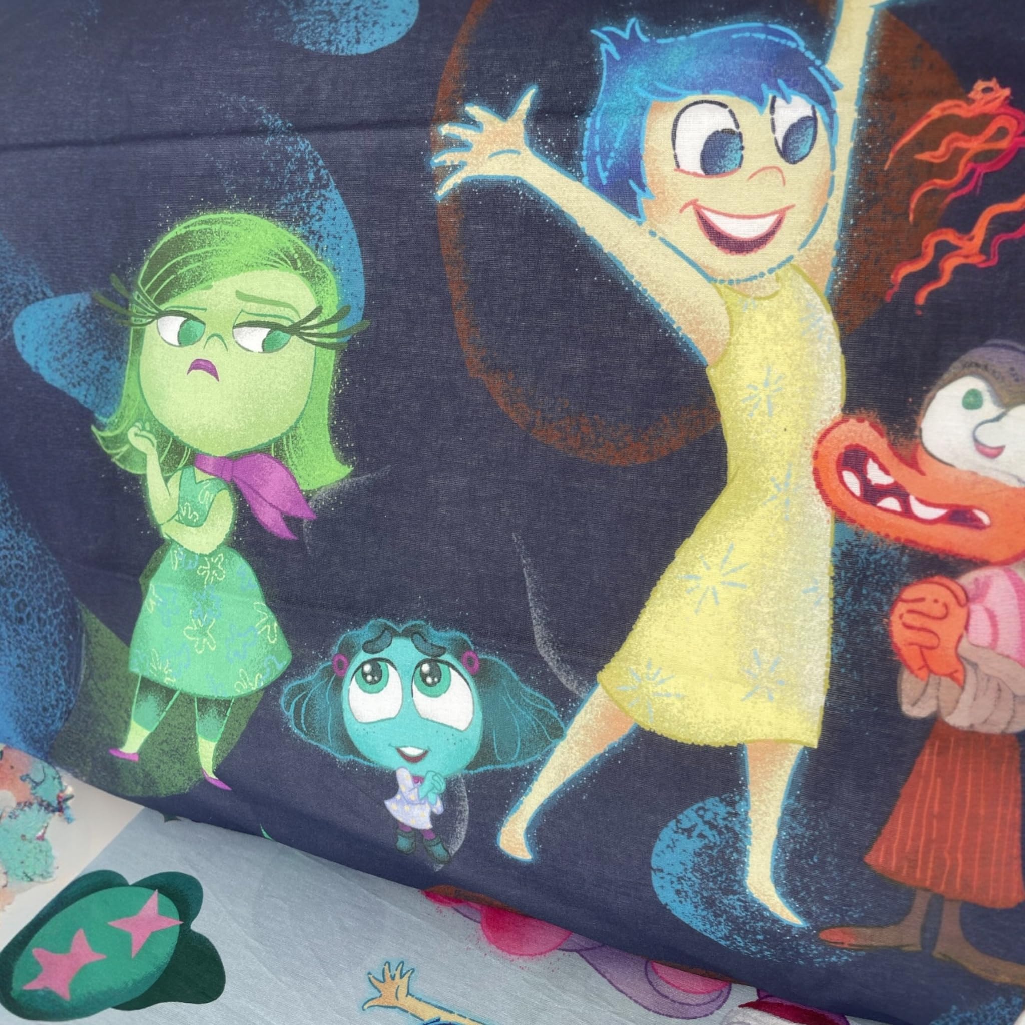 Completo Lenzuola Letto Disney Inside Out 2 in Cotone Singolo