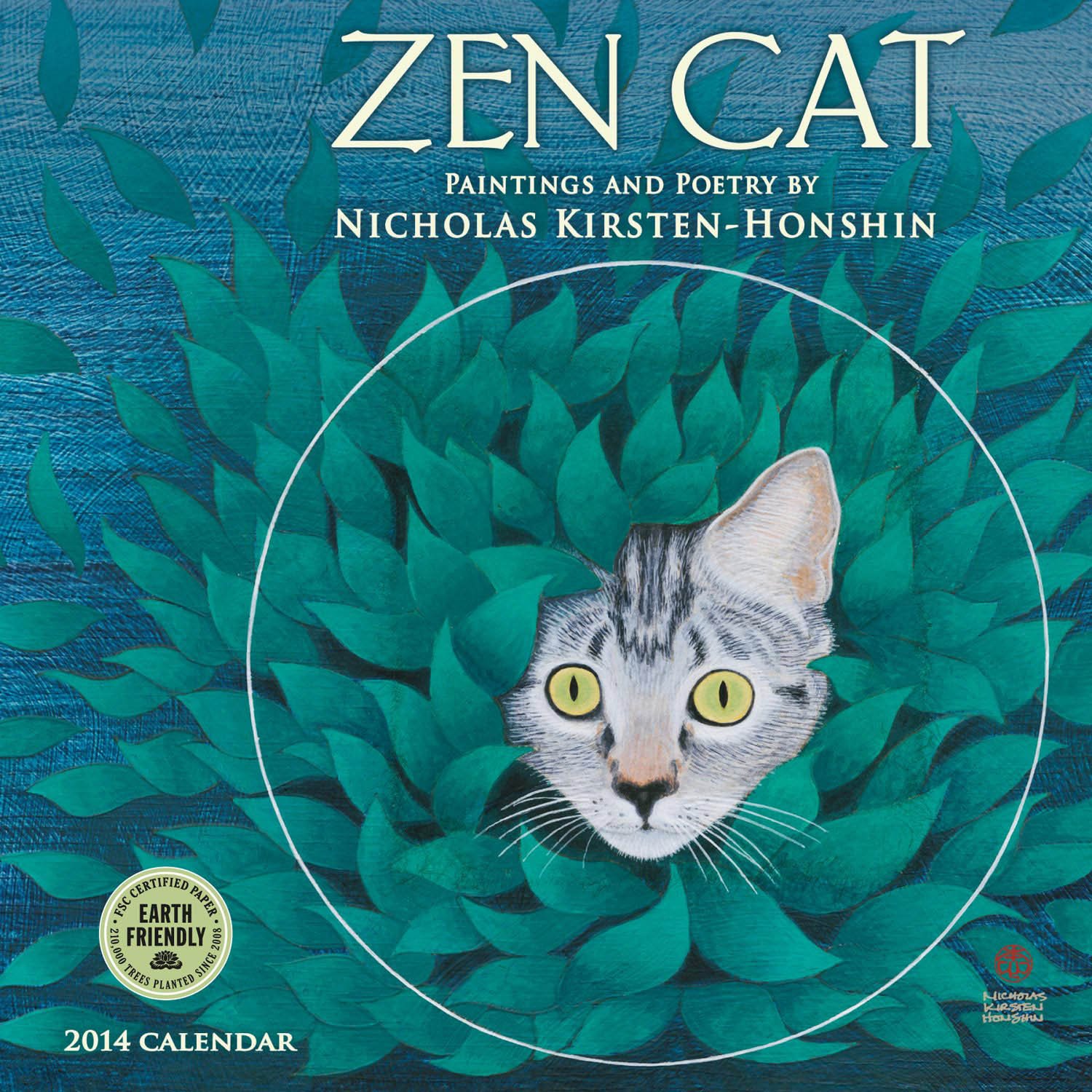 Zen Cat 2014 Mini Calendar (7"" x 7"") 9781602378131