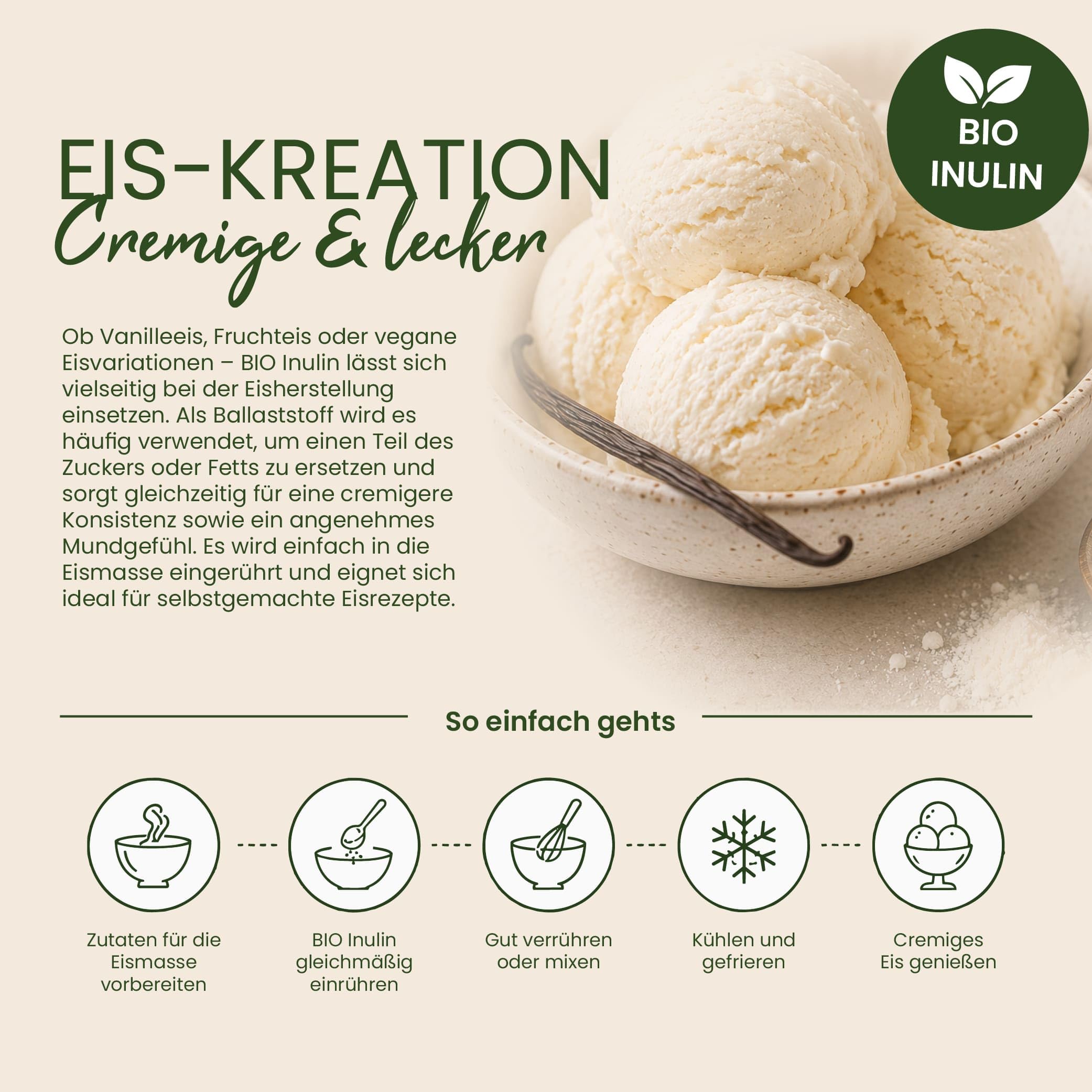 Bio Inulin 5kg Ballaststoff Pulver aus Agave Präbiotika 100% Bio Qualität vegan Taste Market