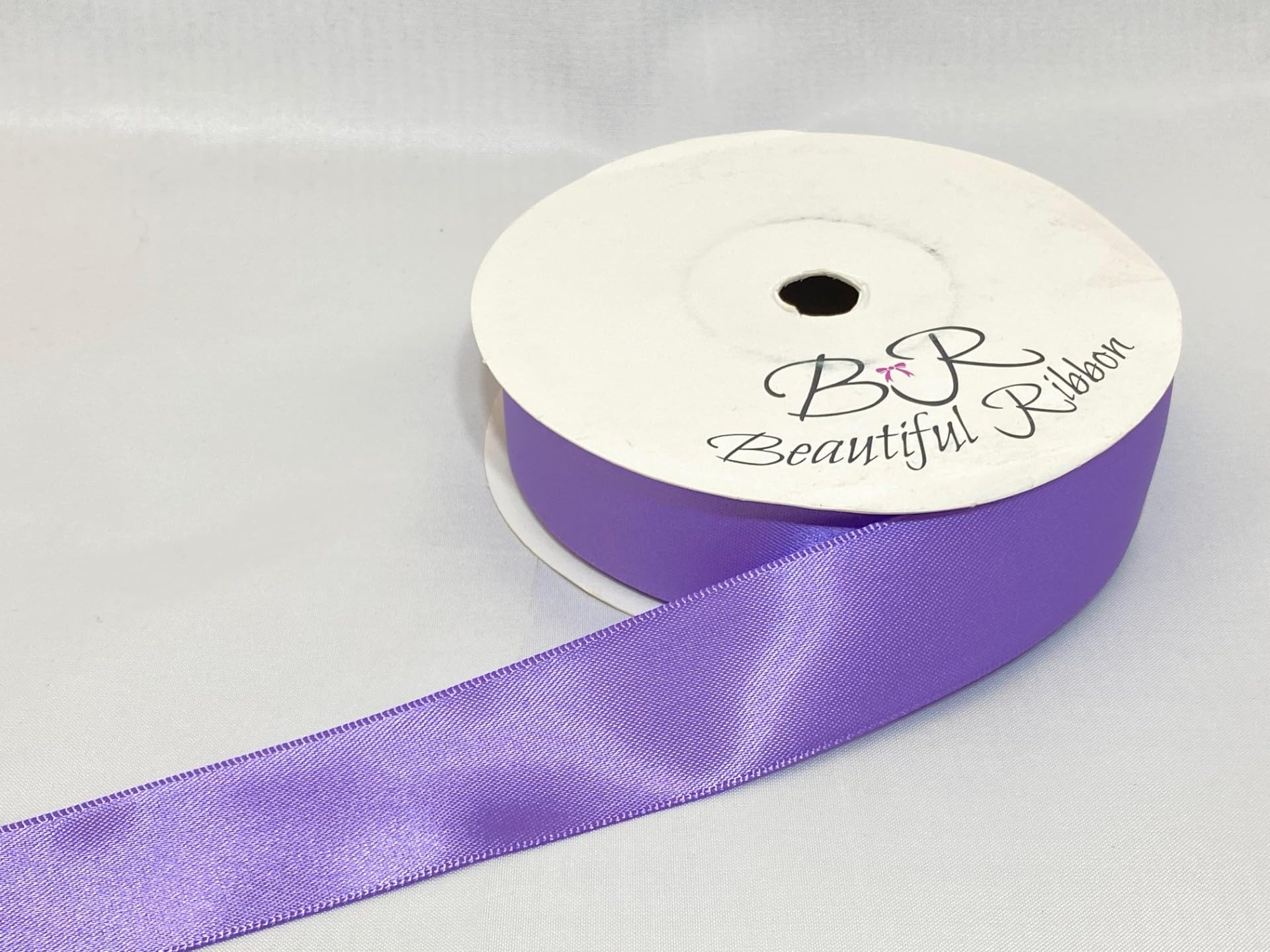 Beautiful Ribbon Violet 2 Metres (Cut From Reel) Of 25Mm Satin Ribbon Purple Double Sided 25 Mm 2.5Cm 1" 1 Inch