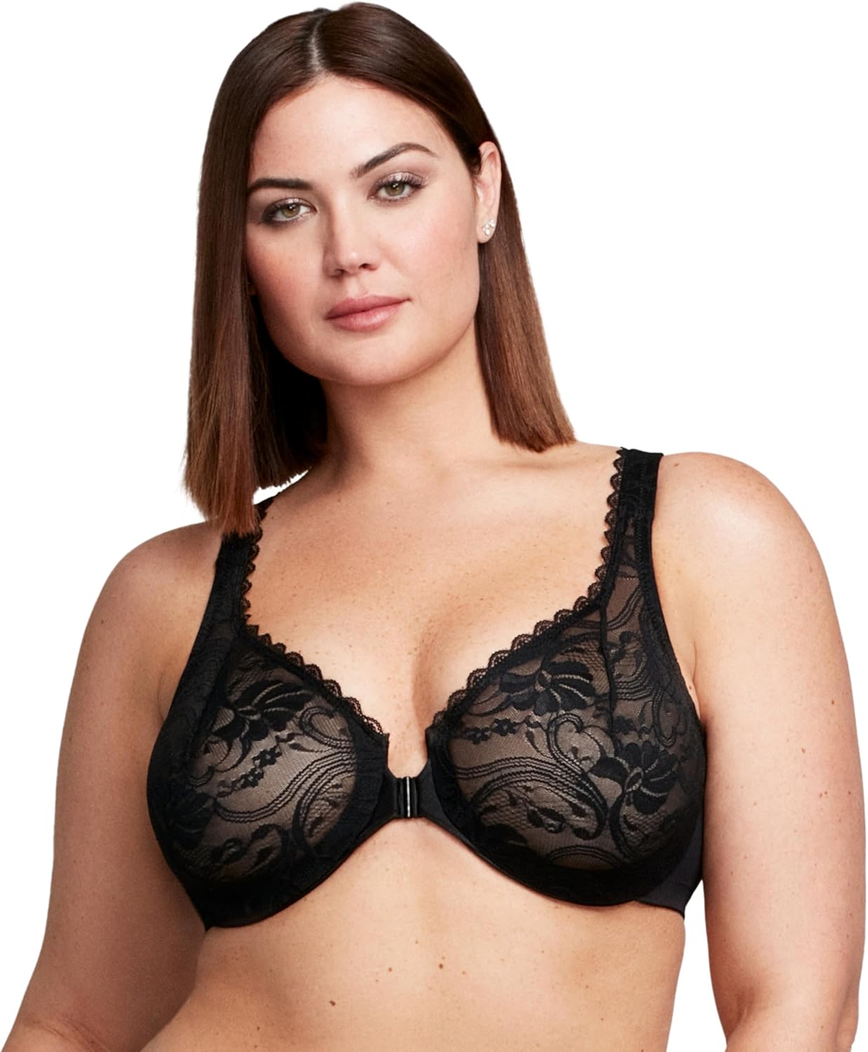 Glamorise Womens Wonderwire Lace Front-Closure Underwire #9245 - Image 7