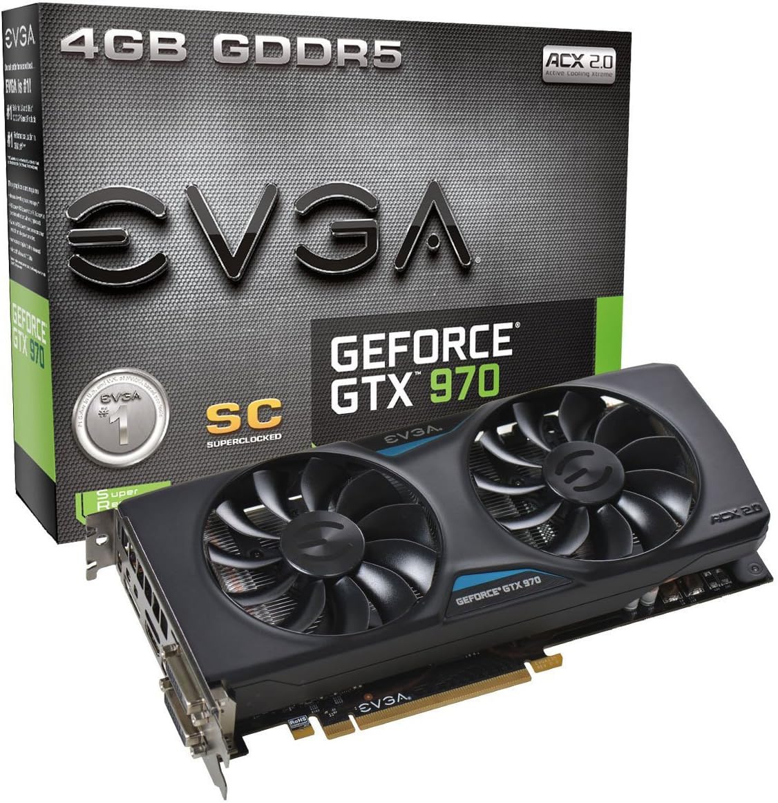 EVGA GeForce GTX 970 4GB SC Gaming ACX 2.0 26 Cooler and