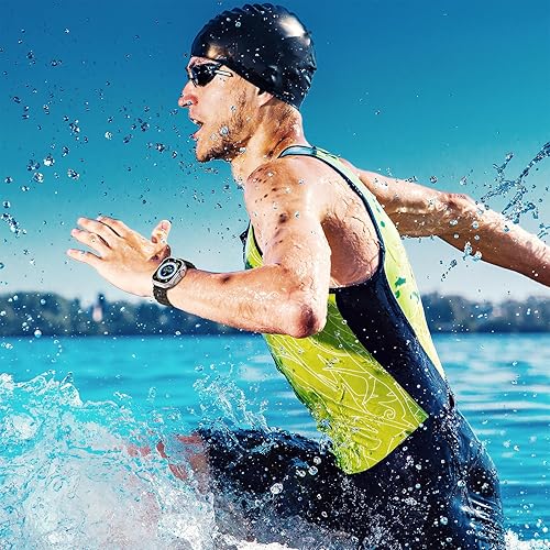 Miniatura 5 de Paquete de 2 correas deportivas oceánicas compatibles con Apple Watch Band Ultra 2Ultra SE Series 987654321, correas de silicona para iWatch de