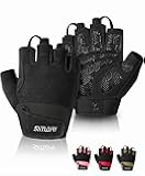 SIMARI Breathable Workout Gloves for Men & Women, Weight Lifting Gloves with Padded, Grip, Full Palm Protection, Gift for Gym Exercise, Cycling, Weightlifting Training, Fitness, Black, Pink, Size