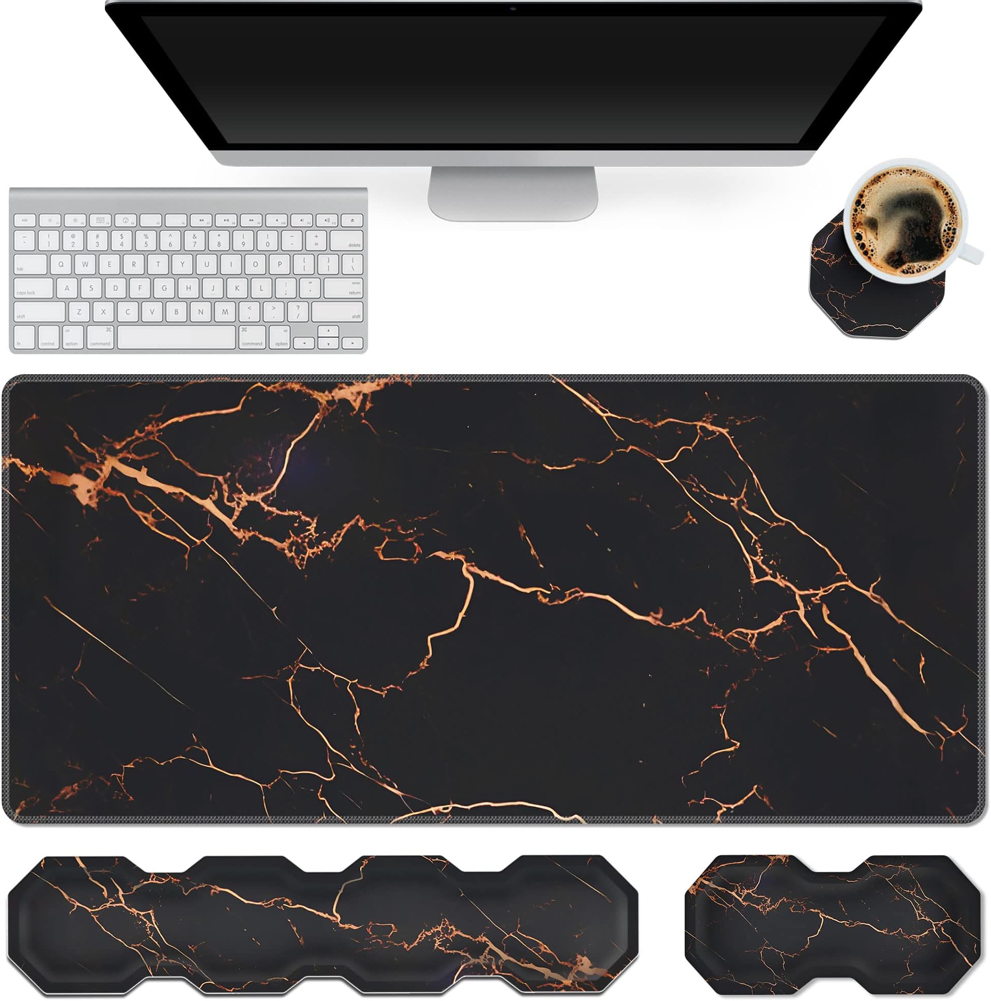 Amazon.com: RYUITHDJP Large Mouse Pad for Gaming+Keyboard Wrist Rest ...